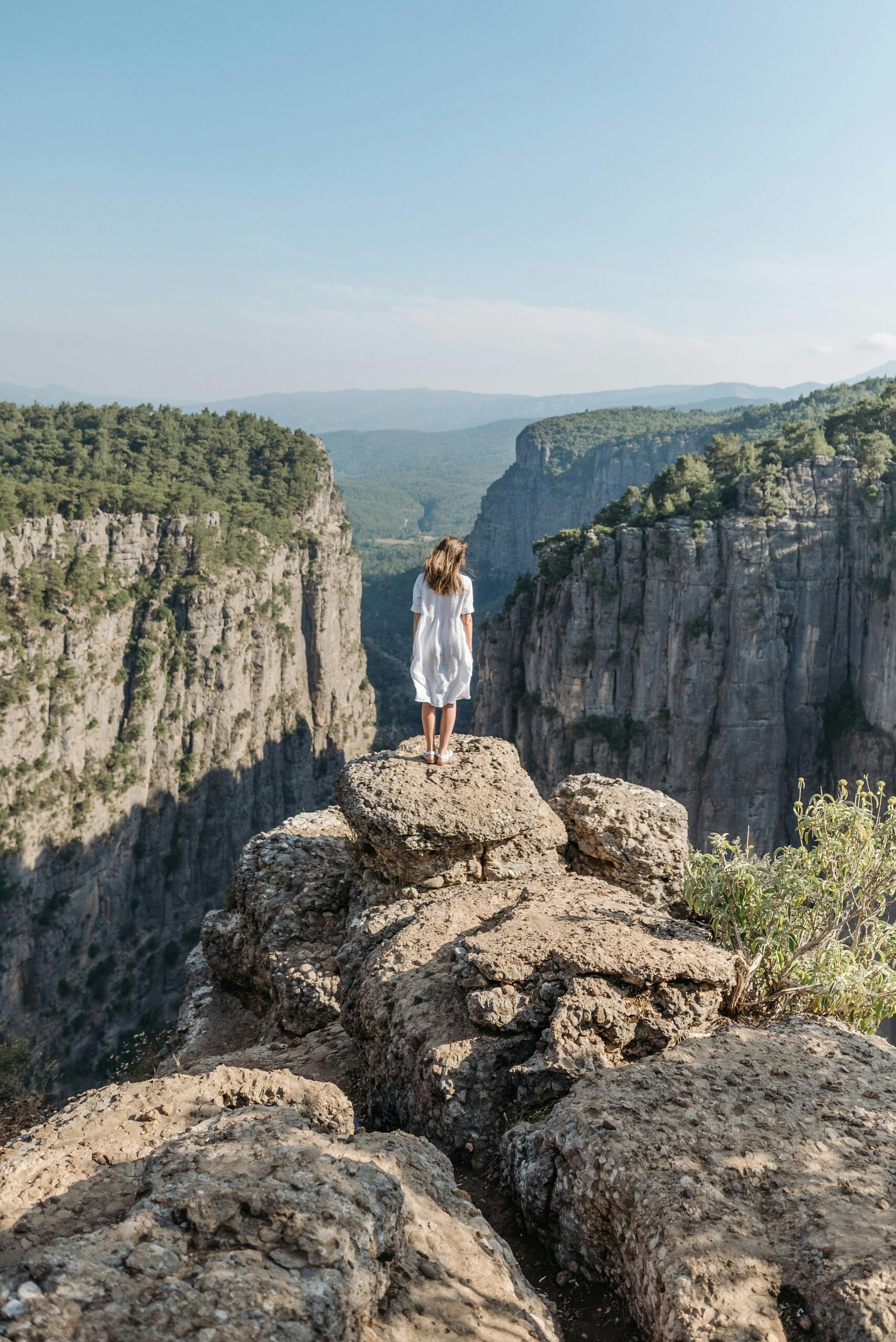 Panoramic view of Tazi Canyon Antalya with lush valleys and dramatic cliffs